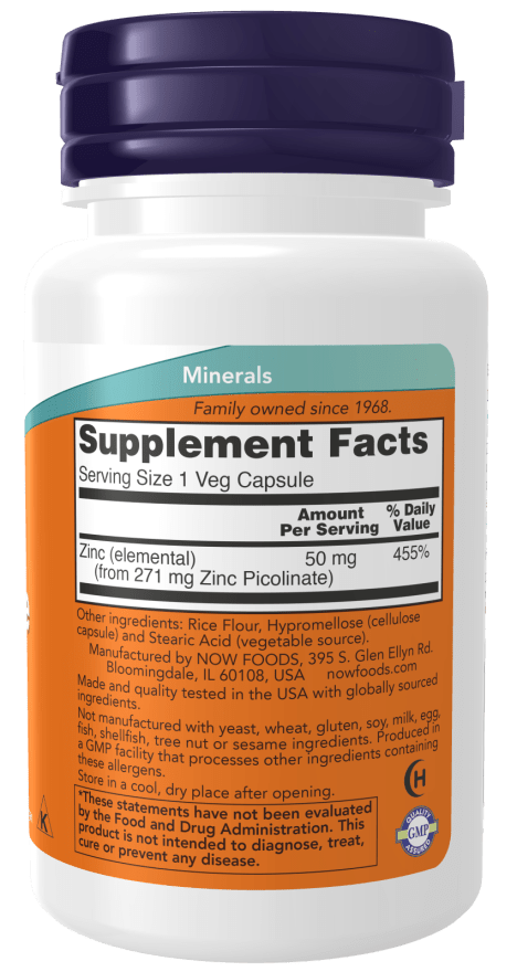 Zinc Picolinate 50mg by Country Life Natural Foods