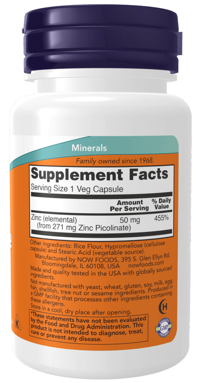Zinc Picolinate 50mg by Country Life Natural Foods