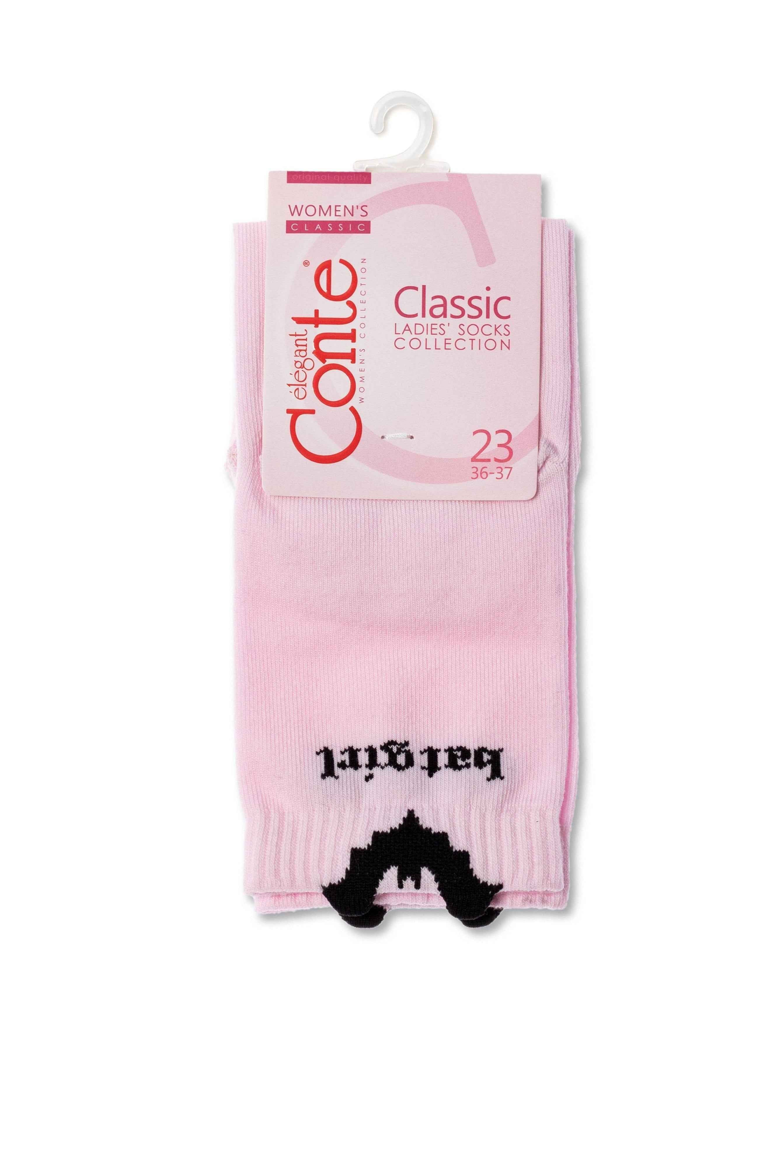 Cotton Socks Conte Classic 245 - Picot "Batgirl"