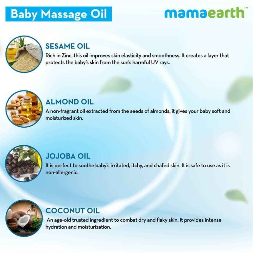 Mamaearth Soothing Massage Oil For Babies With Sesame, Almond &amp; Jojoba Oil