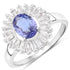2.47 Carat Genuine Tanzanite and White Topaz .925 Sterling Silver Ring by Bids.com