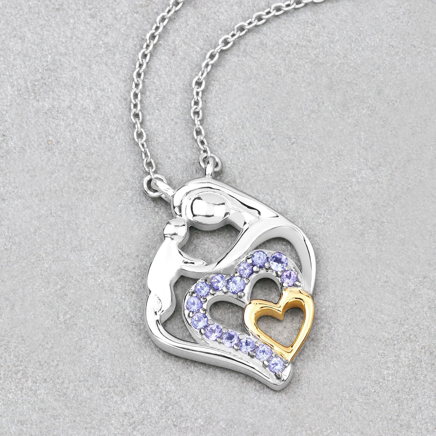 0.28 Carat Genuine Tanzanite .925 Sterling Silver Pendant by Bids.com