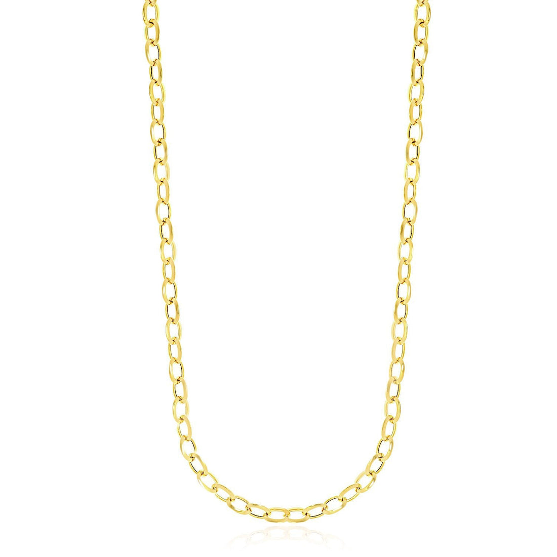 14k Yellow Gold Cable Chain Style Polished Necklace by Bids.com