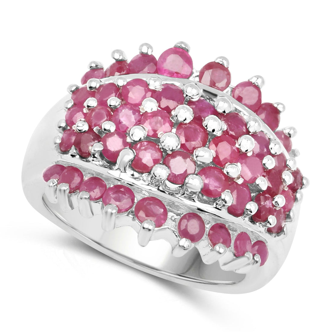 2.70 Carat Genuine Ruby .925 Sterling Silver Ring by Bids.com