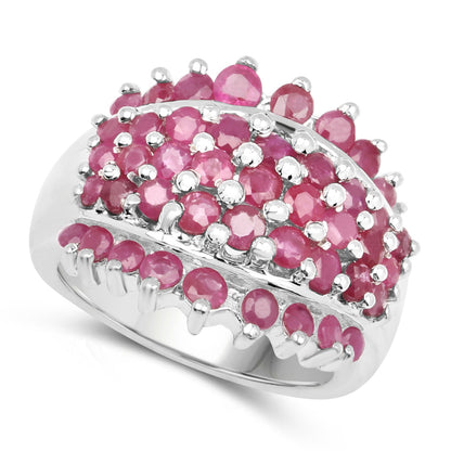 2.70 Carat Genuine Ruby .925 Sterling Silver Ring by Bids.com