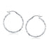 14k White Gold Diamond Cut Hoop Earrings by Bids.com