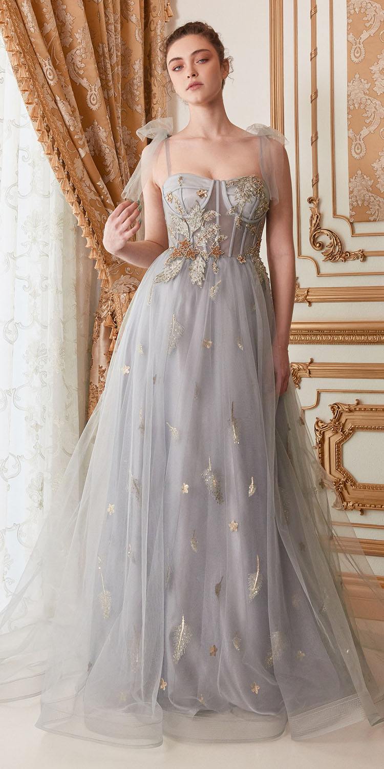 Andrea &amp; Leo A0824 Star of My Eye Embellished Long Dress