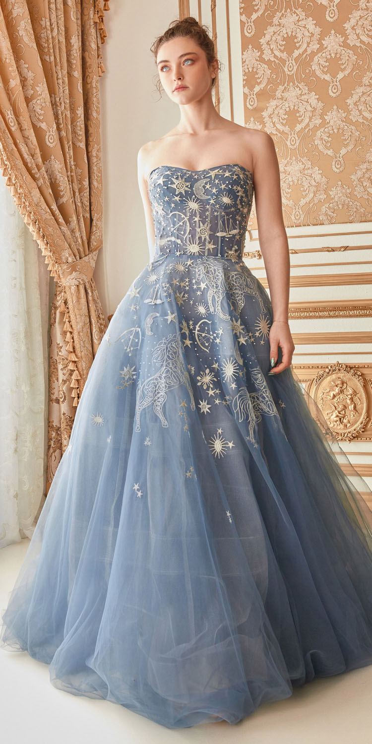 Andrea &amp; Leo A0890 Constellation Dream Strapless Long Dress