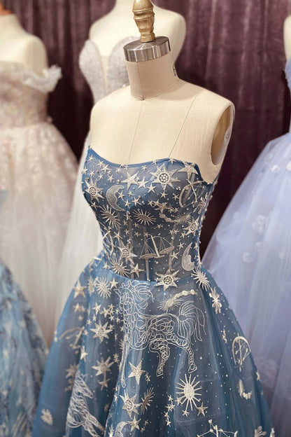 Andrea &amp; Leo A0890 Constellation Dream Strapless Long Dress