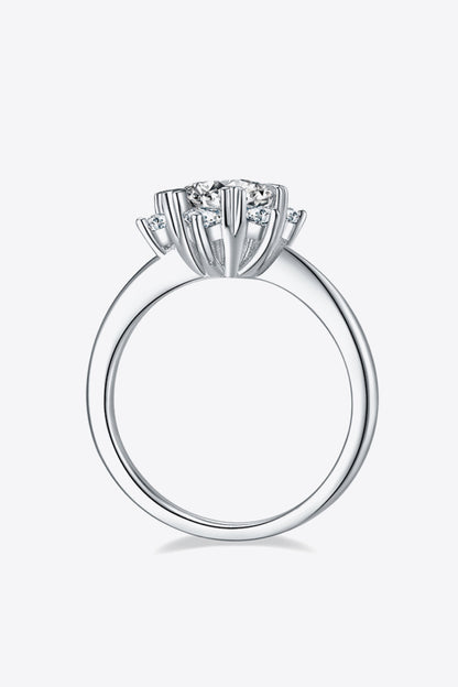 Adored 1 Carat Sparkala™ Platinum Over Pure Sterling Silver Cluster Ring by Sparkala