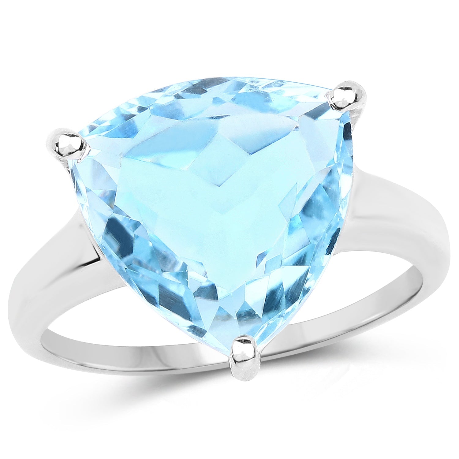 9.00 Carat Genuine Blue Topaz .925 Sterling Silver Ring by Bids.com