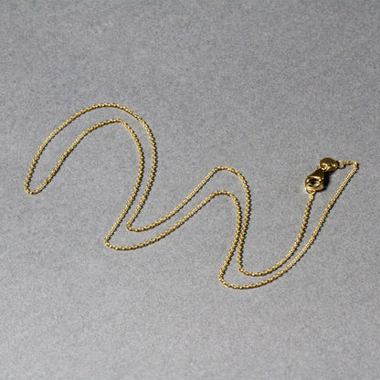 14k Yellow Gold Oval Cable Link Chain (0.97 mm)  DestGlow
