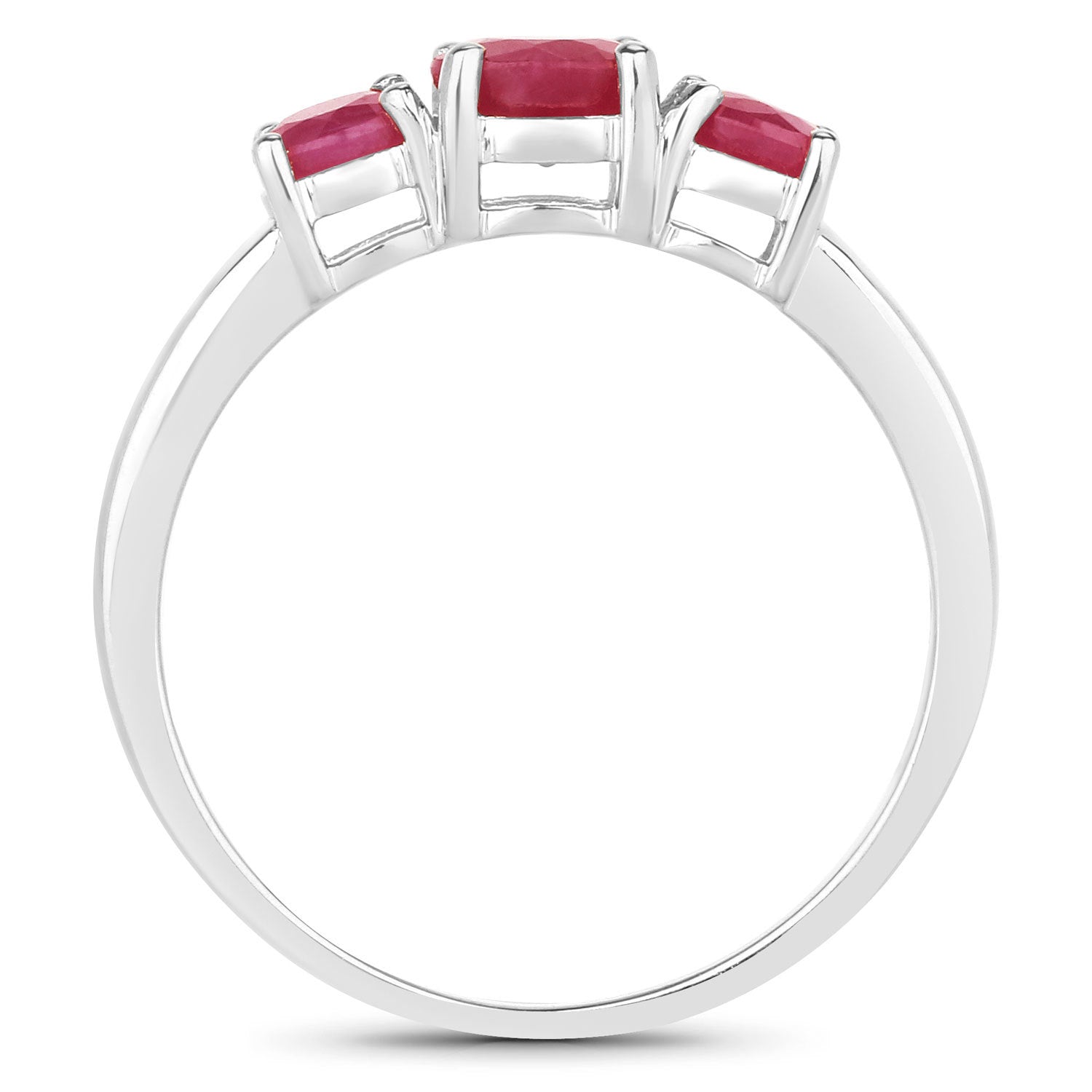 1.15 Carat Genuine Ruby 14K White Gold Ring by Bids.com
