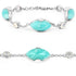 29.70 Carat Genuine Amazonite and White Agate .925 Sterling Silver Bracelet by Bids.com