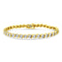 14K Rose Gold Plated .925 Sterling Silver 1/4 Cttw Diamond Round Miracle Plate and "S" Link Tennis Bracelet (I-J Color, I2- I3 Clarity) - 7" by Bids.com