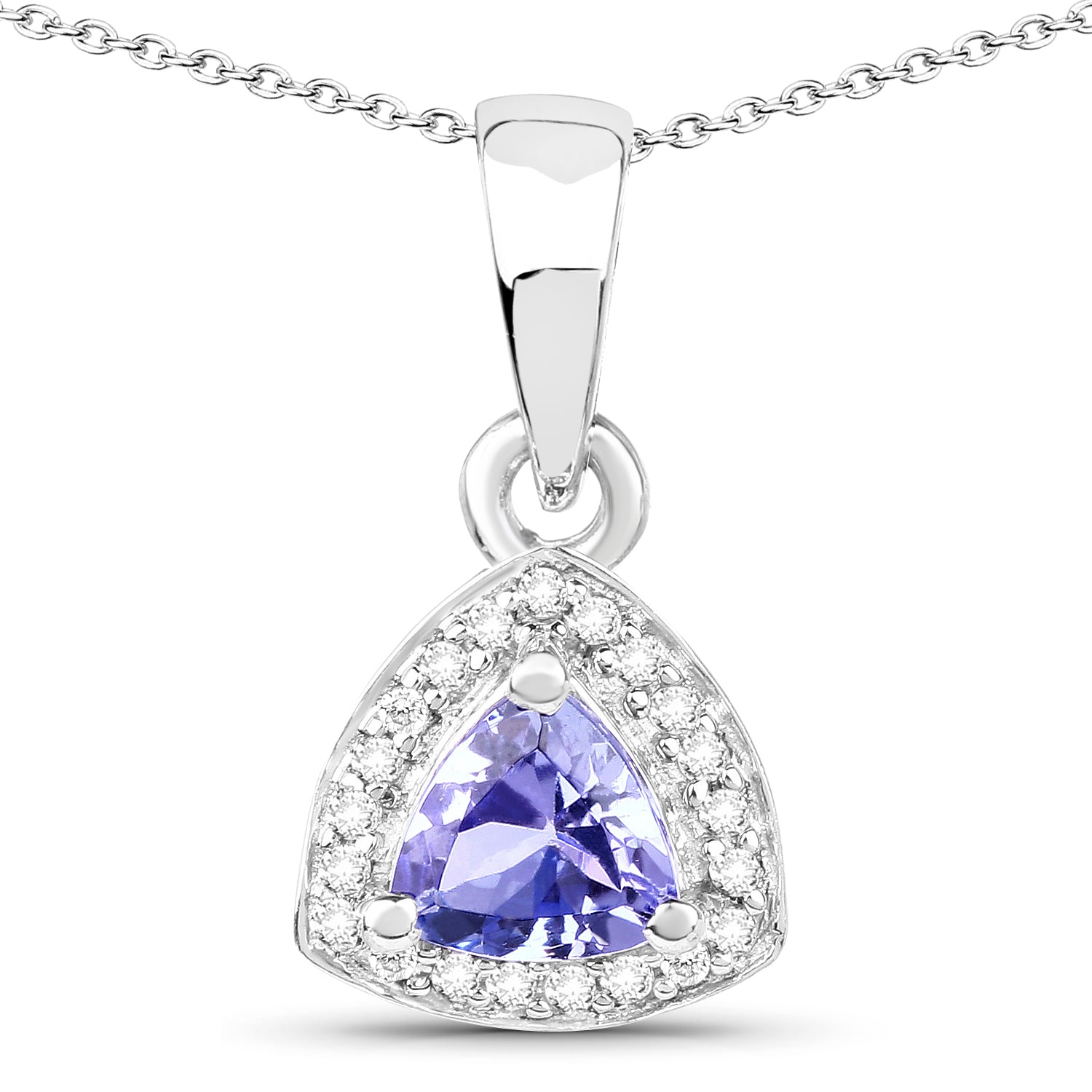3.22 Carat Genuine Tanzanite &amp; White Topaz .925 Sterling Silver Ring  DestGlow