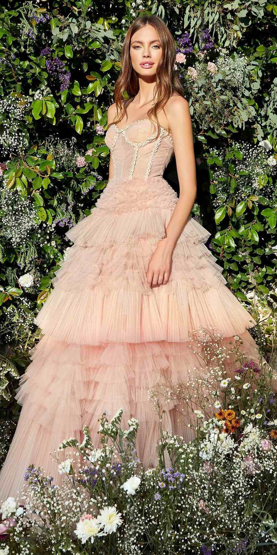 Andrea &amp; Leo A1017 Corset Princessa Tulle Ruffle Ball Gown
