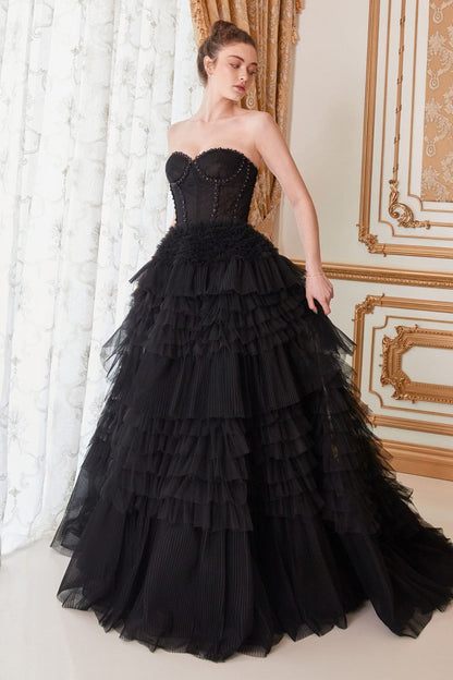 Andrea &amp; Leo A1017 Corset Princessa Tulle Ruffle Ball Gown