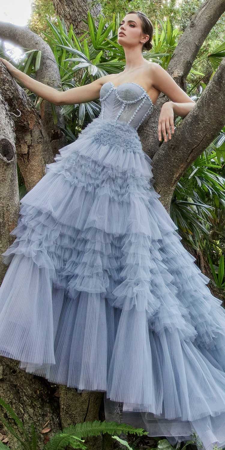 Andrea &amp; Leo A1017 Corset Princessa Tulle Ruffle Ball Gown