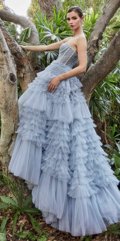 Andrea &amp; Leo A1017 Corset Princessa Tulle Ruffle Ball Gown