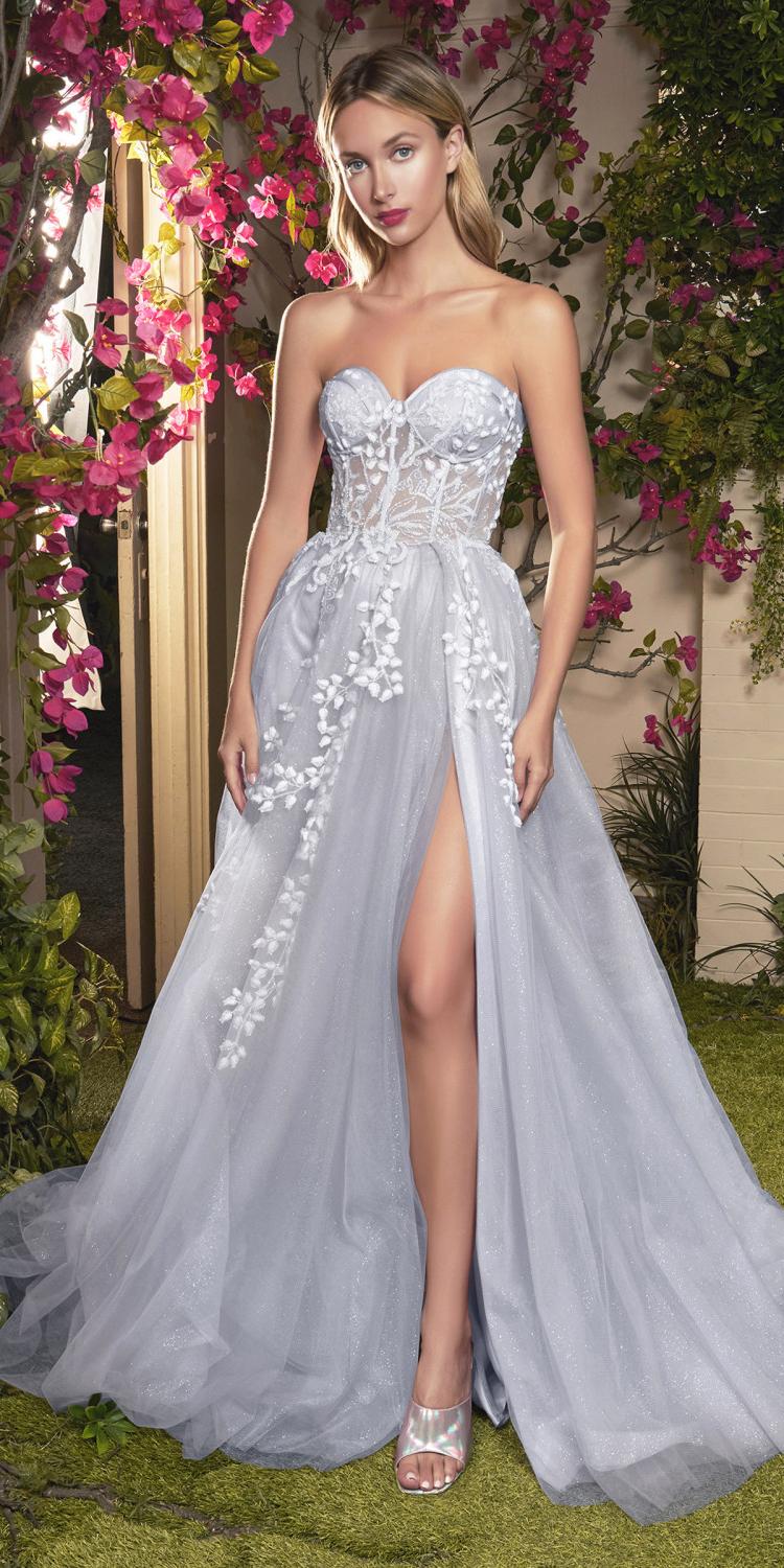 Andrea &amp; Leo A1029 Angelonia Diamond Glitter Corset Gown