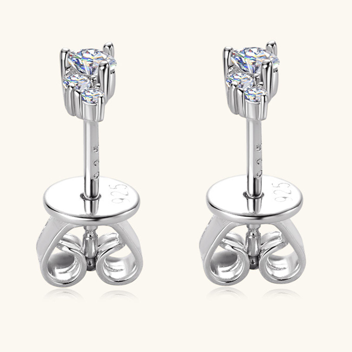 Pure Sterling Silver Sparkala™ Stud Earrings - DestGlow