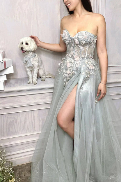 Andrea &amp; Leo A1089 Penelope Blossom Gown with Overskirt