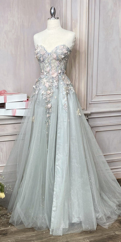 Andrea &amp; Leo A1089 Penelope Blossom Gown with Overskirt