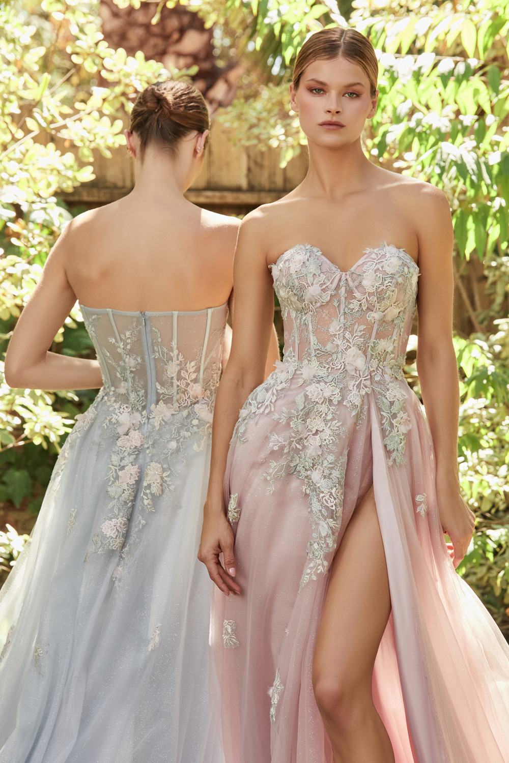 Andrea &amp; Leo A1089 Penelope Blossom Gown with Overskirt