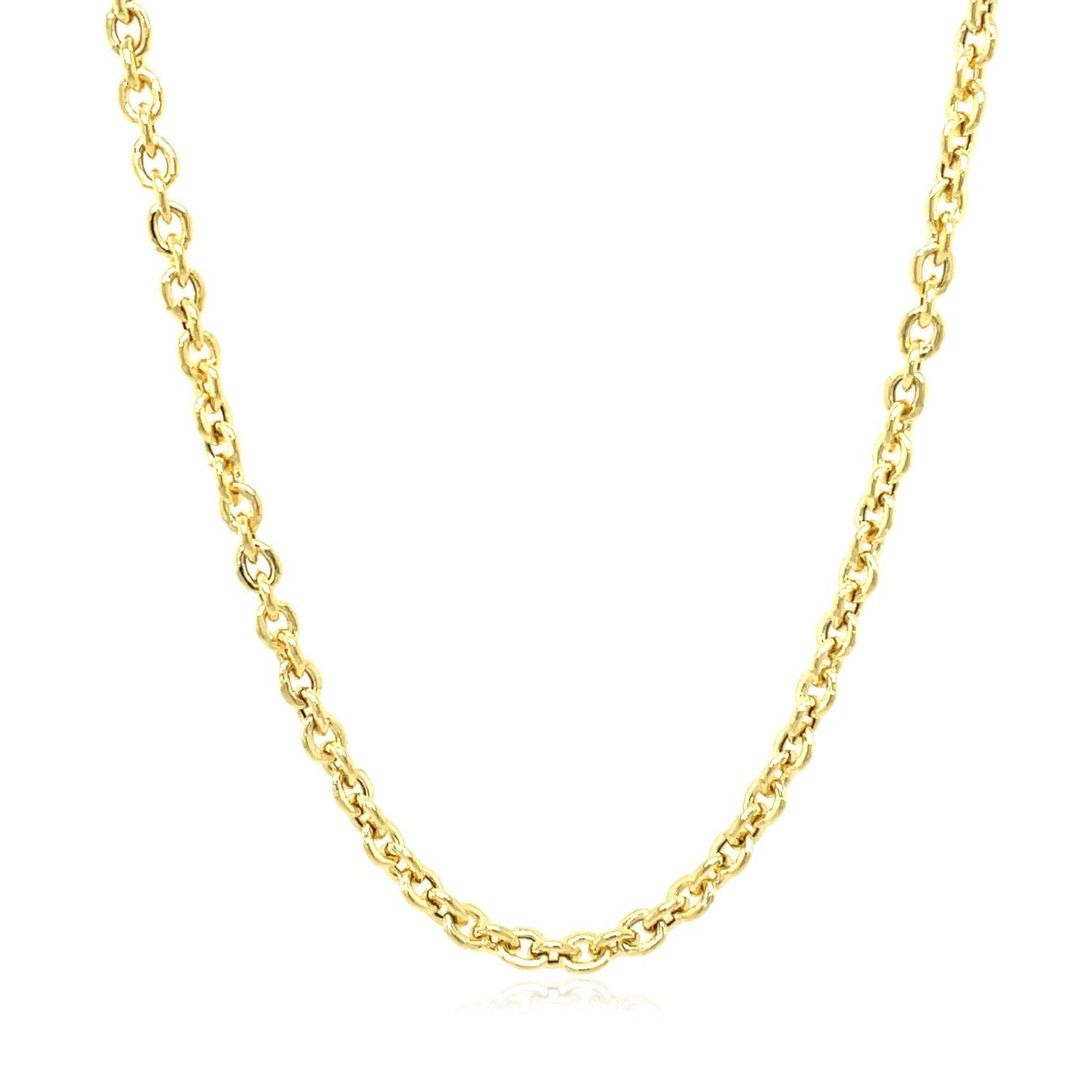 3.0mm 14k Yellow Gold Forsantina Lite Cable Link Chain by Bids.com