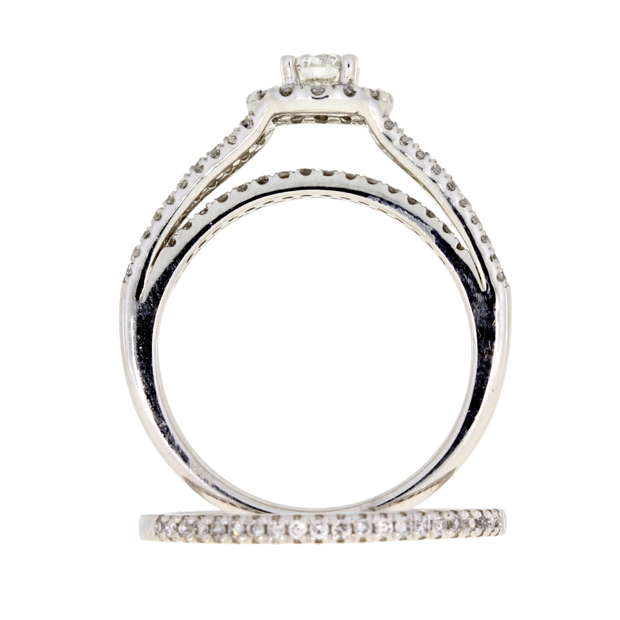 1.00ct Diamond Engagement Ring Set 14KT White Gold by Bids.com