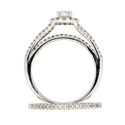 1.00ct Diamond Engagement Ring Set 14KT White Gold by Bids.com