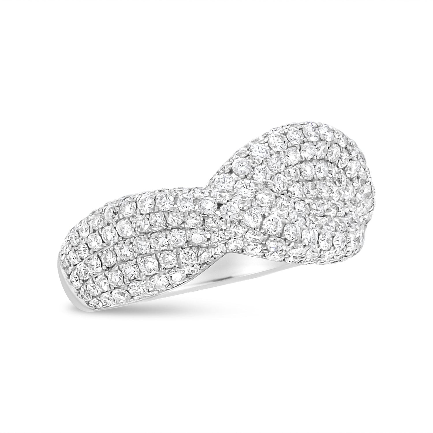 18K White Gold Cluster 2 1/4 Cttw Diamond Fashion Ring (F-G Color, VS1-VS2 Clarity) - Ring Size 7 by Bids.com