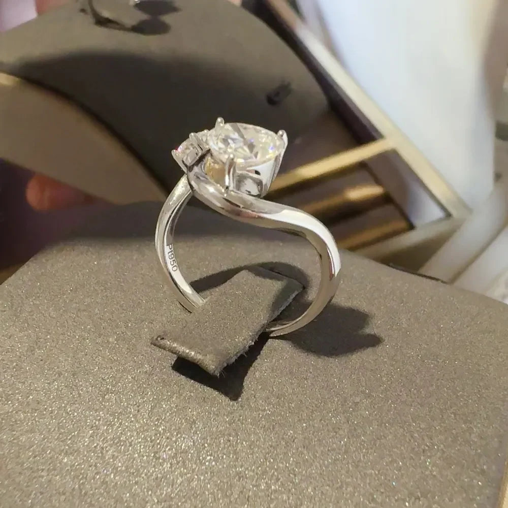 1.3 Carat Sparkala™ 925 Sterling Silver Irregular Shape Ring by Sparkala