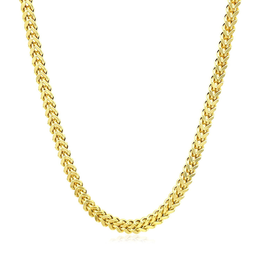 3.2mm 14k Yellow Gold Square Franco Chain by Bids.com