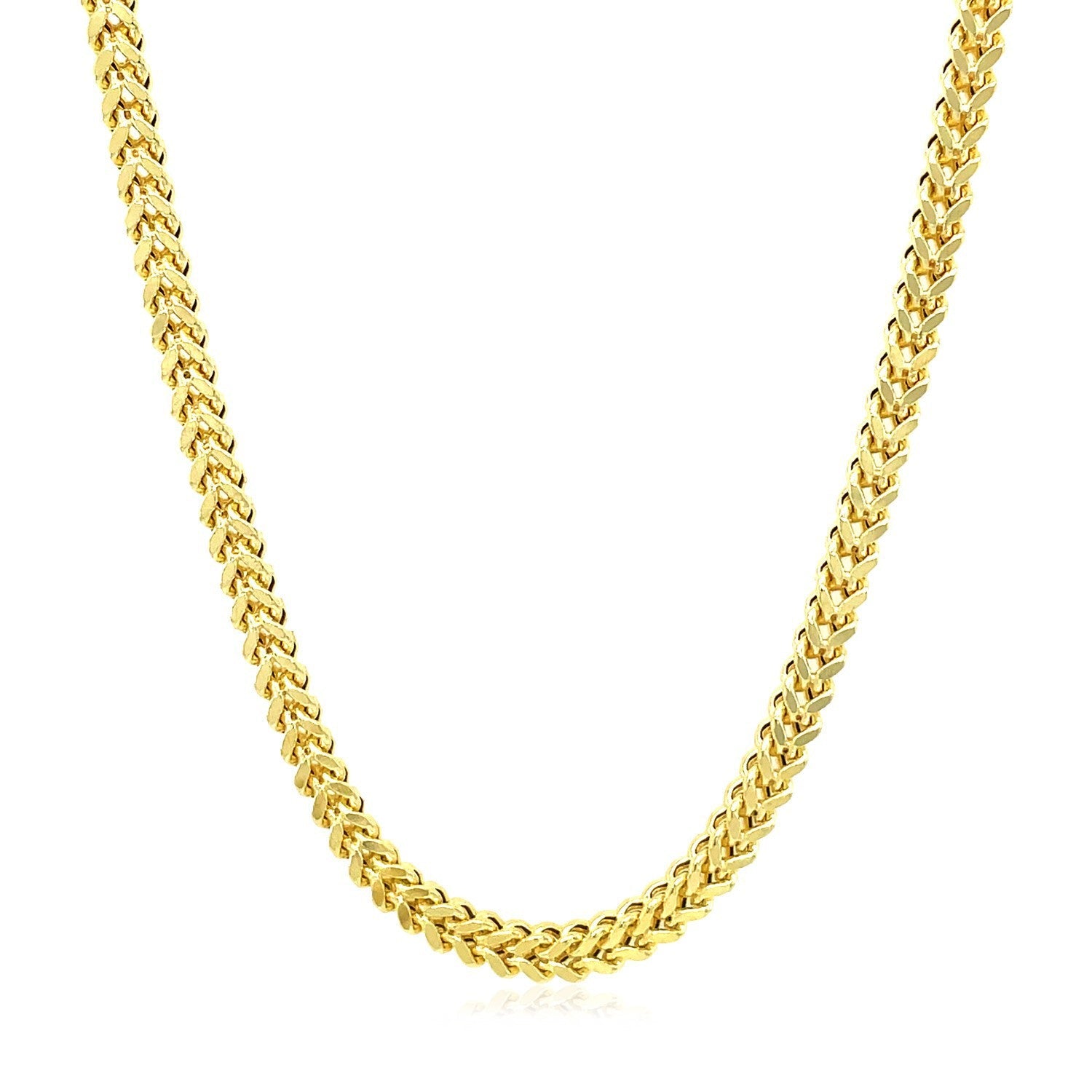 3.2mm 14k Yellow Gold Square Franco Chain by Bids.com