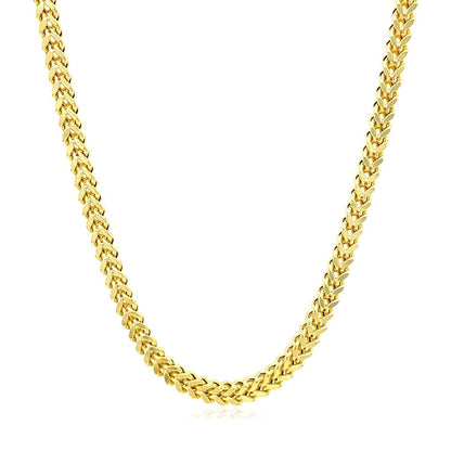 3.2mm 14k Yellow Gold Square Franco Chain by Bids.com