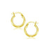 14k Yellow Gold Polished Hoop Earrings (15 mm) by Bids.com