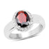 2.58 Carat Genuine Garnet and White Topaz .925 Sterling Silver Ring by Bids.com