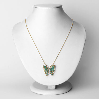 2.60 Carat Genuine Emerald and White Zircon .925 Sterling Silver Necklace by Bids.com