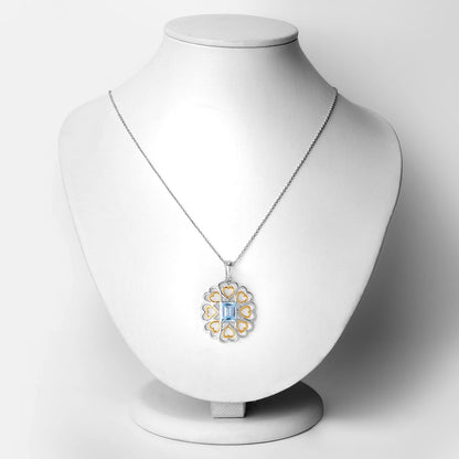 2.60 Carat Genuine Blue Topaz .925 Sterling Silver Pendant by Bids.com