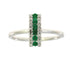 Natural .25ct Emerald Diamond Ring 14KT White Gold by Bids.com