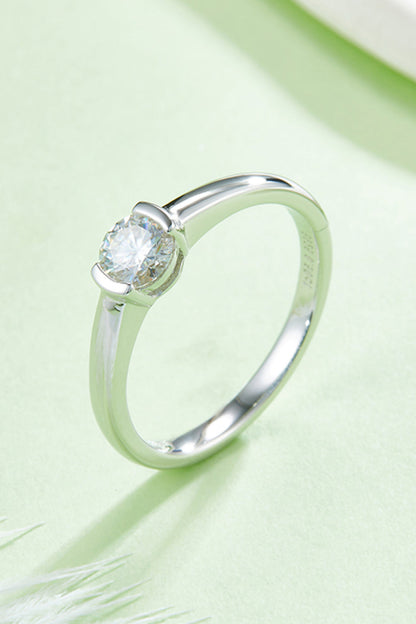 Brilliant Round Cut Sparkala™ Platinum Over Pure Sterling Silver Solitaire Ring by Sparkala