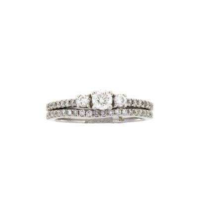 .45ct Diamond Engagement Ring Set 14KT White Gold by Bids.com