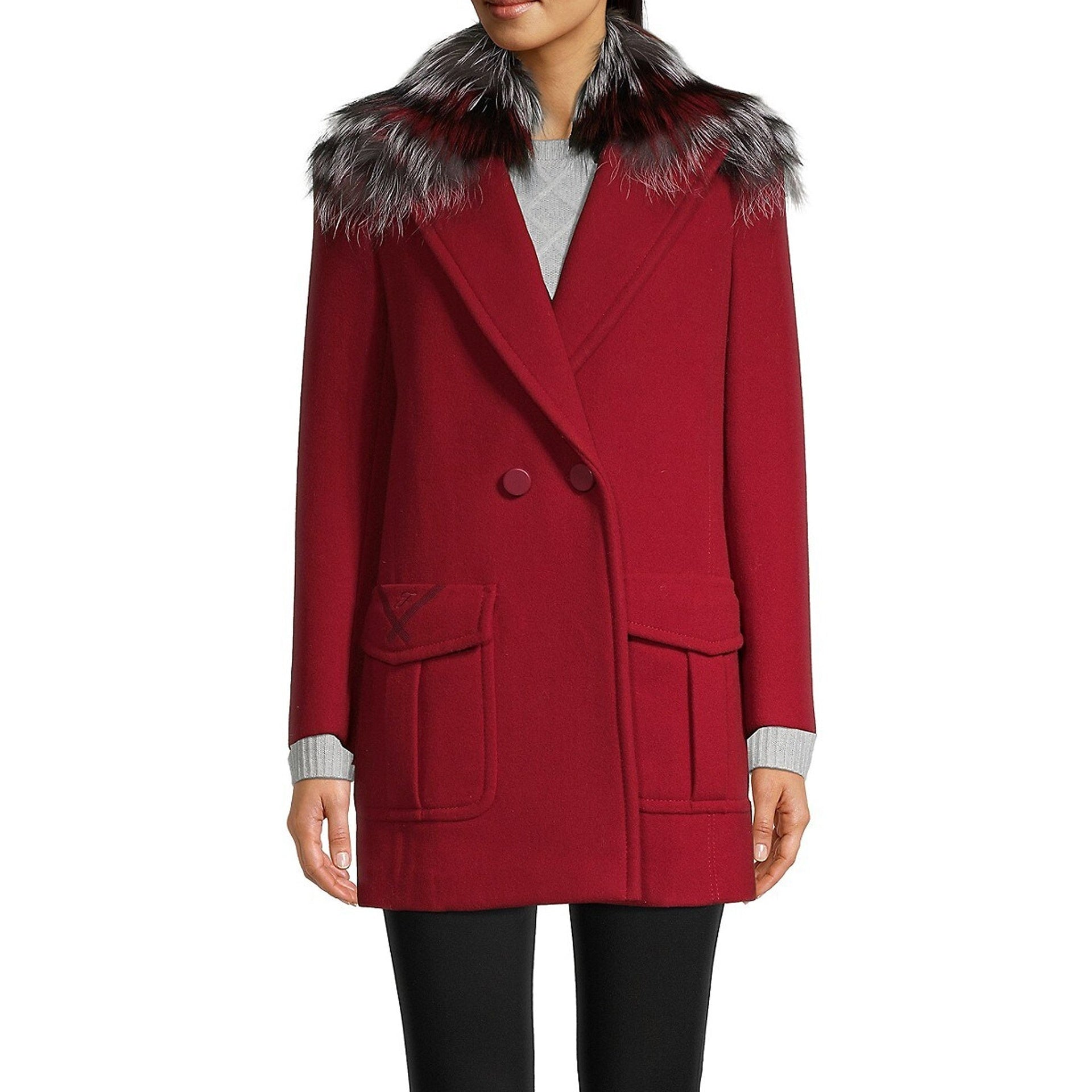 Fendi Fur Collar Wool Coat Women  DestGlow