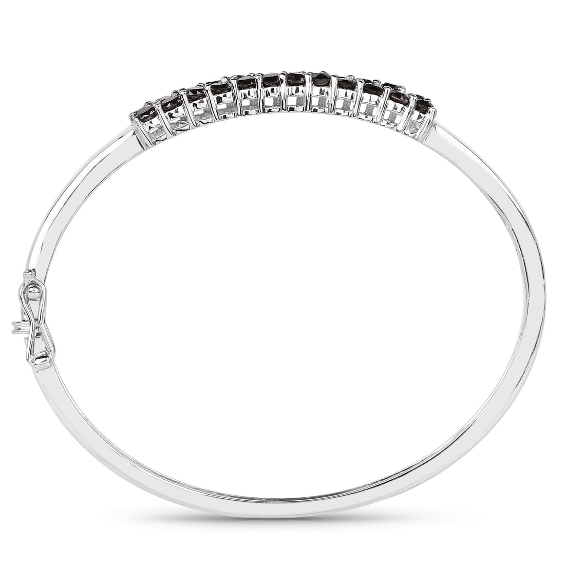 3.53 Carat Genuine Black Diamond .925 Sterling Silver Bangle by Bids.com