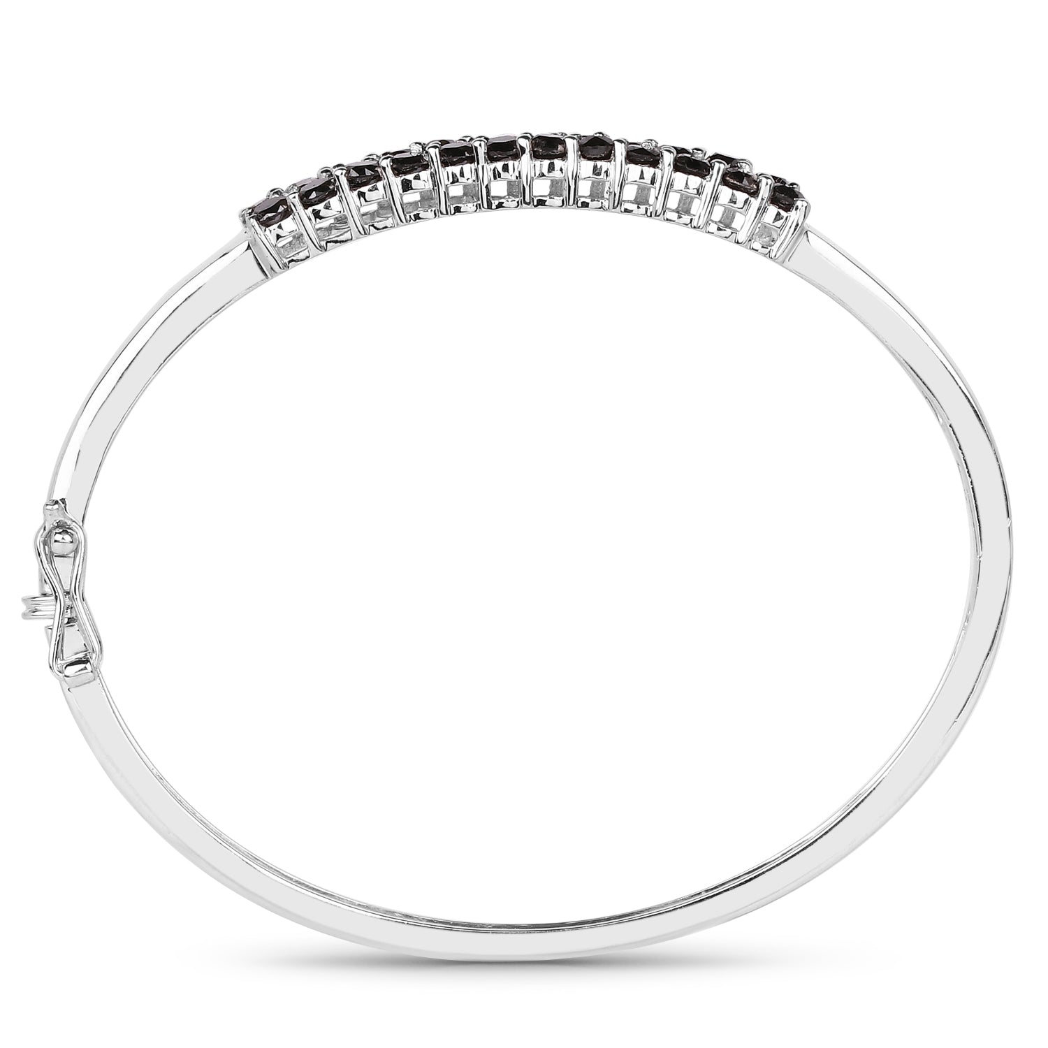 3.53 Carat Genuine Black Diamond .925 Sterling Silver Bangle by Bids.com