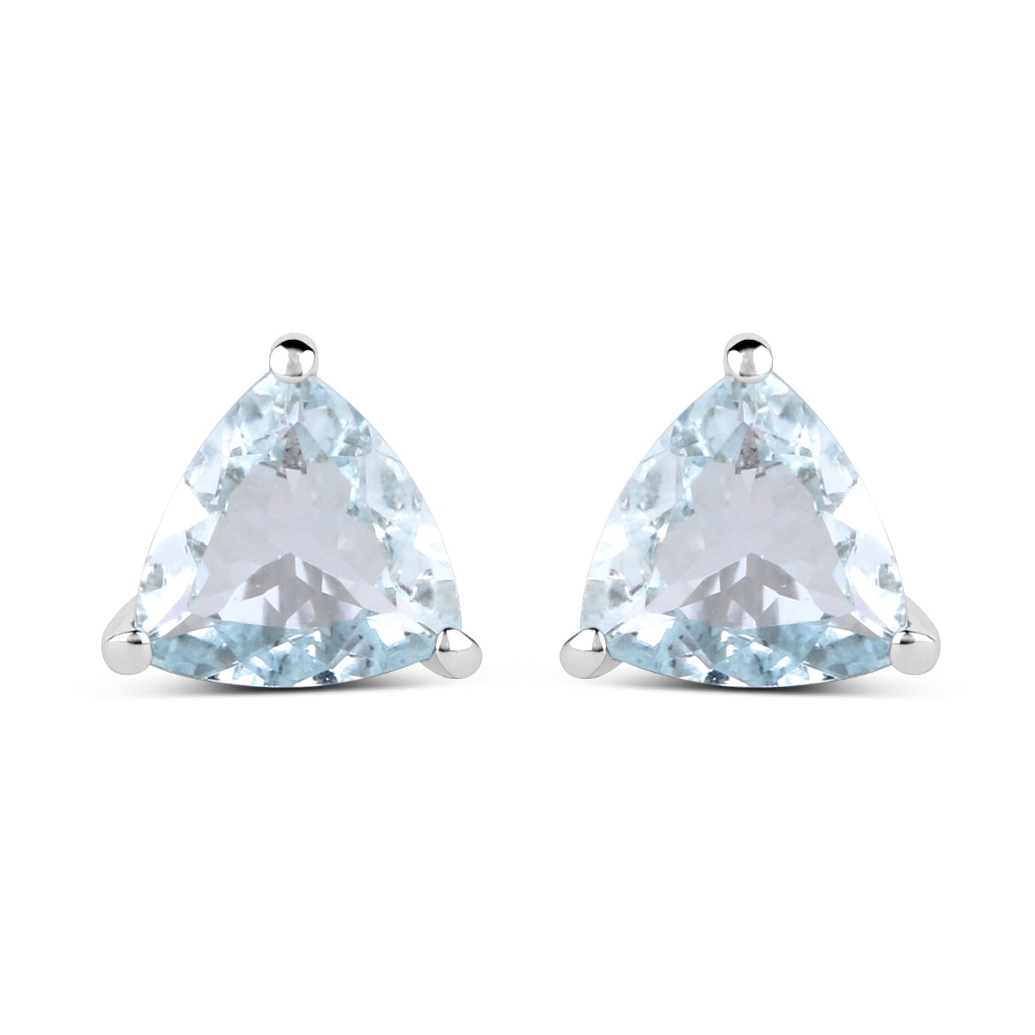 1.26 Carat Genuine Aquamarine .925 Sterling Silver Earrings  DestGlow
