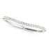 14k White Gold Pave Style Setting Curved Diamond Wedding Band (1/10 cttw) by Bids.com