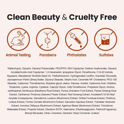 Wrinkle Supreme Serum 0.67 Fl. Oz. Trial-Size, Korean Red Ginseng, Mushrooms | Firming, Lifting, Fine Lines | Korean Skin Care, K-Beauty, 20Ml